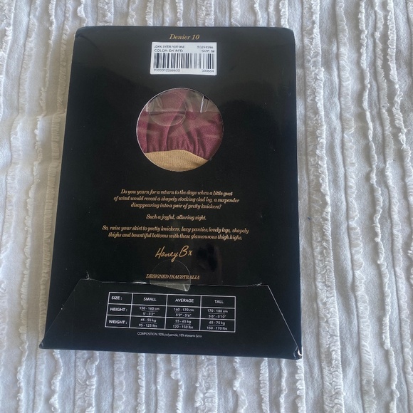 Honey Birdette Jowal Thigh-High Stockings - Port Wine - M - Picture 2 of 3